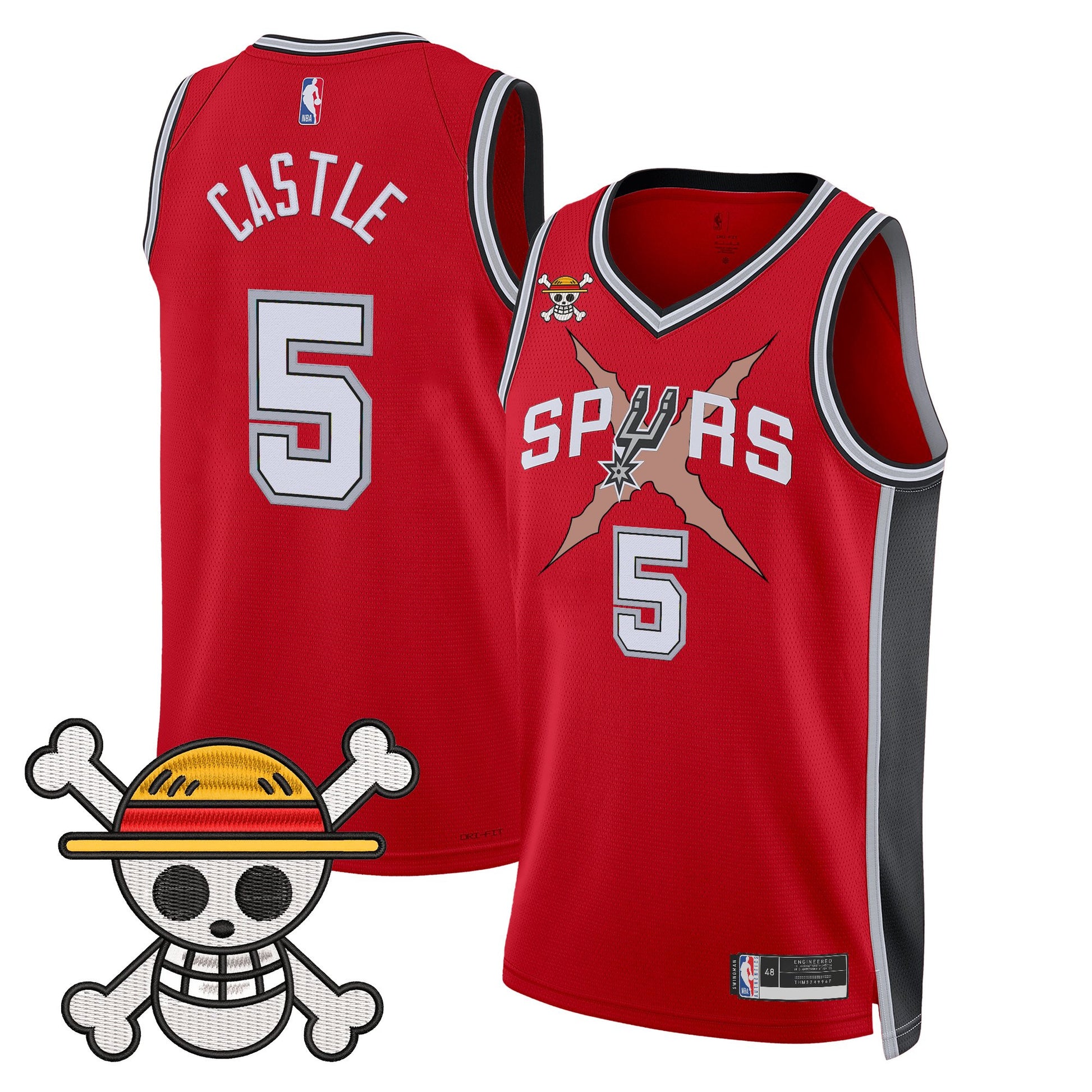 San Antonio Spurs x One Piece Jersey Collection - Stitched