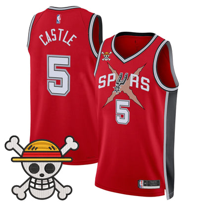 San Antonio Spurs x One Piece Jersey Collection - Stitched
