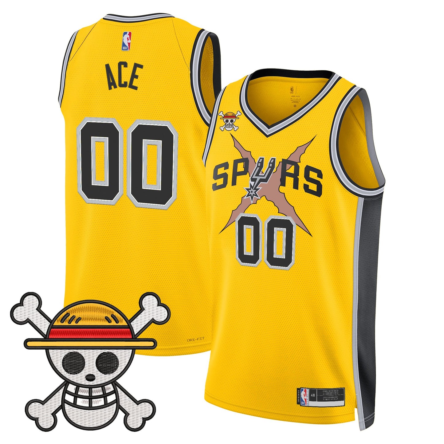 San Antonio Spurs x One Piece Jersey Collection - Stitched