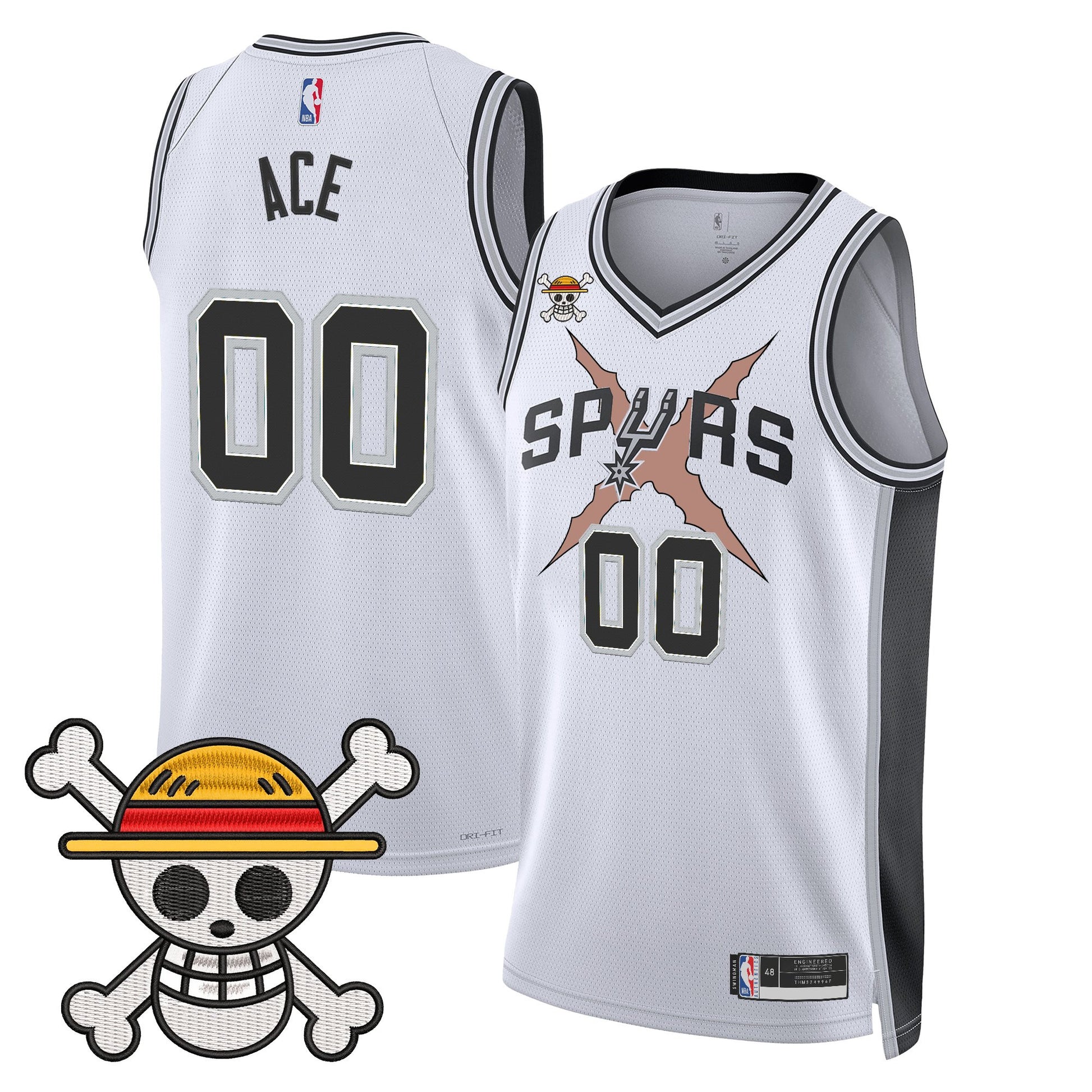 San Antonio Spurs x One Piece Jersey Collection - Stitched