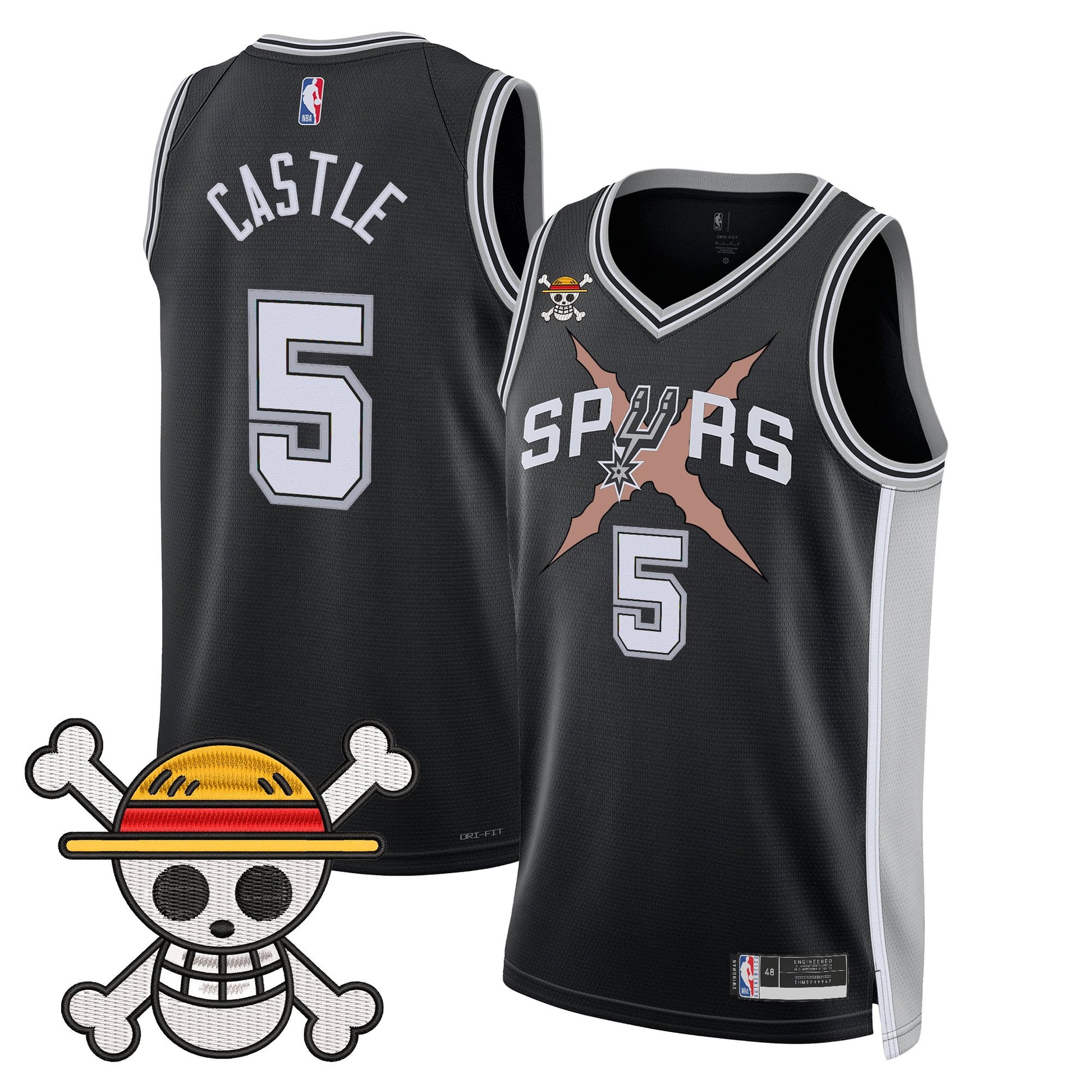 San Antonio Spurs x One Piece Jersey Collection - Stitched