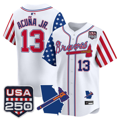 Atlanta Braves "America 250 Edition" Vapor Premier Limited Jersey - All Stitched