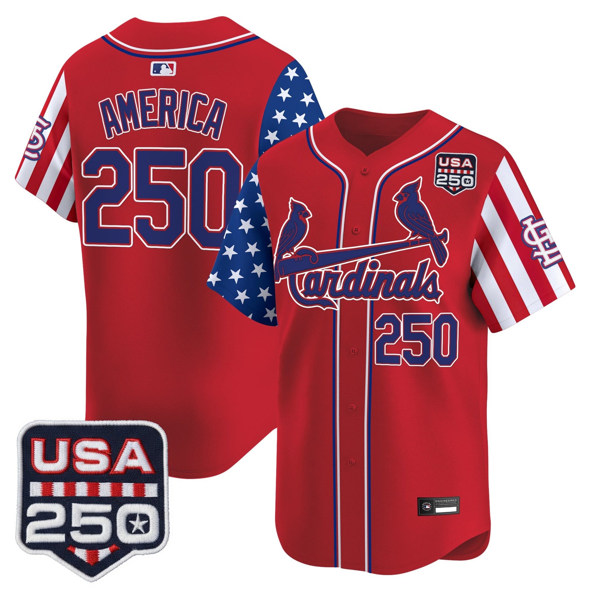 St. Louis Cardinals "America 250 Edition" Vapor Premier Limited Jersey - All Stitched