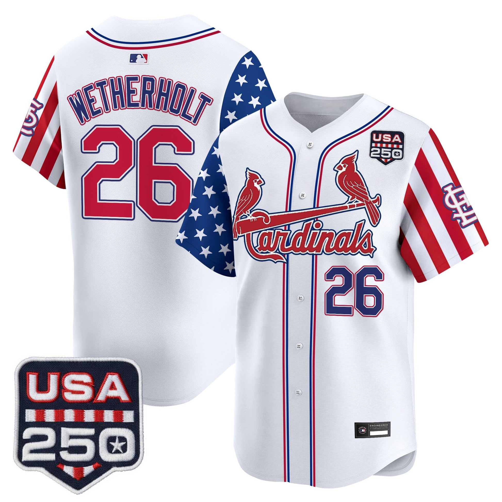 St. Louis Cardinals "America 250 Edition" Vapor Premier Limited Jersey - All Stitched
