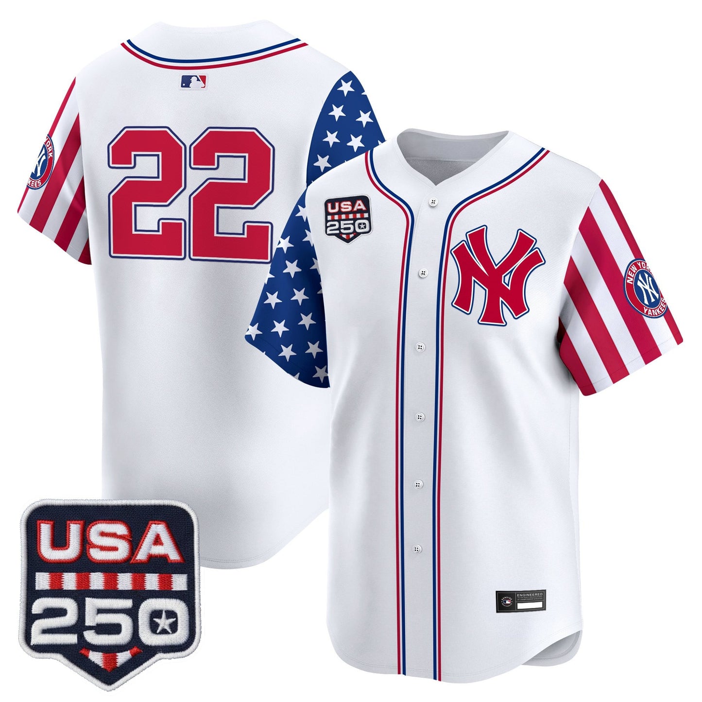 Yankees "America250 Edition" Vapor Premier Limited Jersey V2 - All Stitched