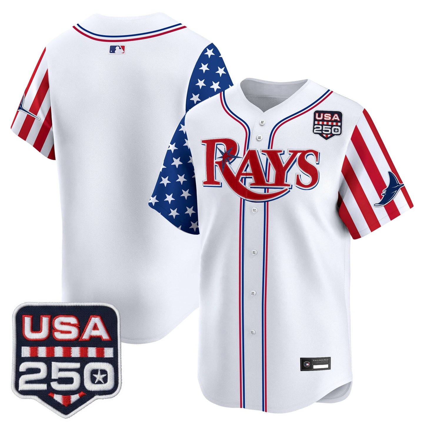 Tampa Bay Rays "America 250 Edition" Vapor Premier Limited Jersey - All Stitched