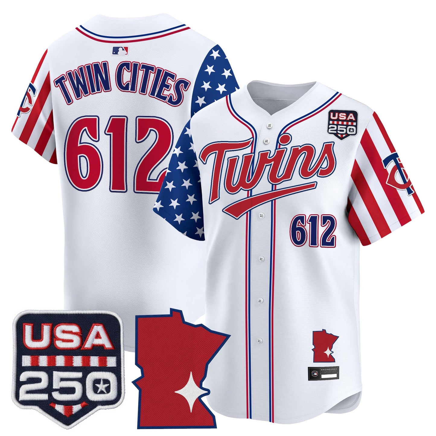 Minnesota Twins "America 250 Edition" Vapor Premier Limited Jersey - All Stitched