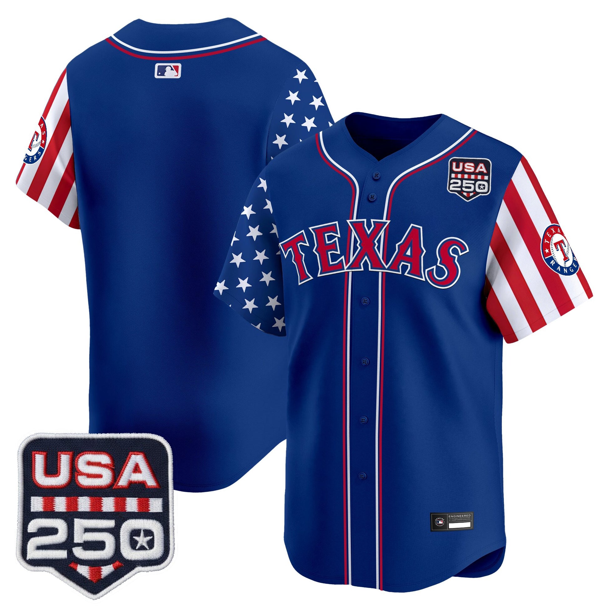 Texas Rangers "America 250 Edition" Vapor Premier Limited Jersey - All Stitched