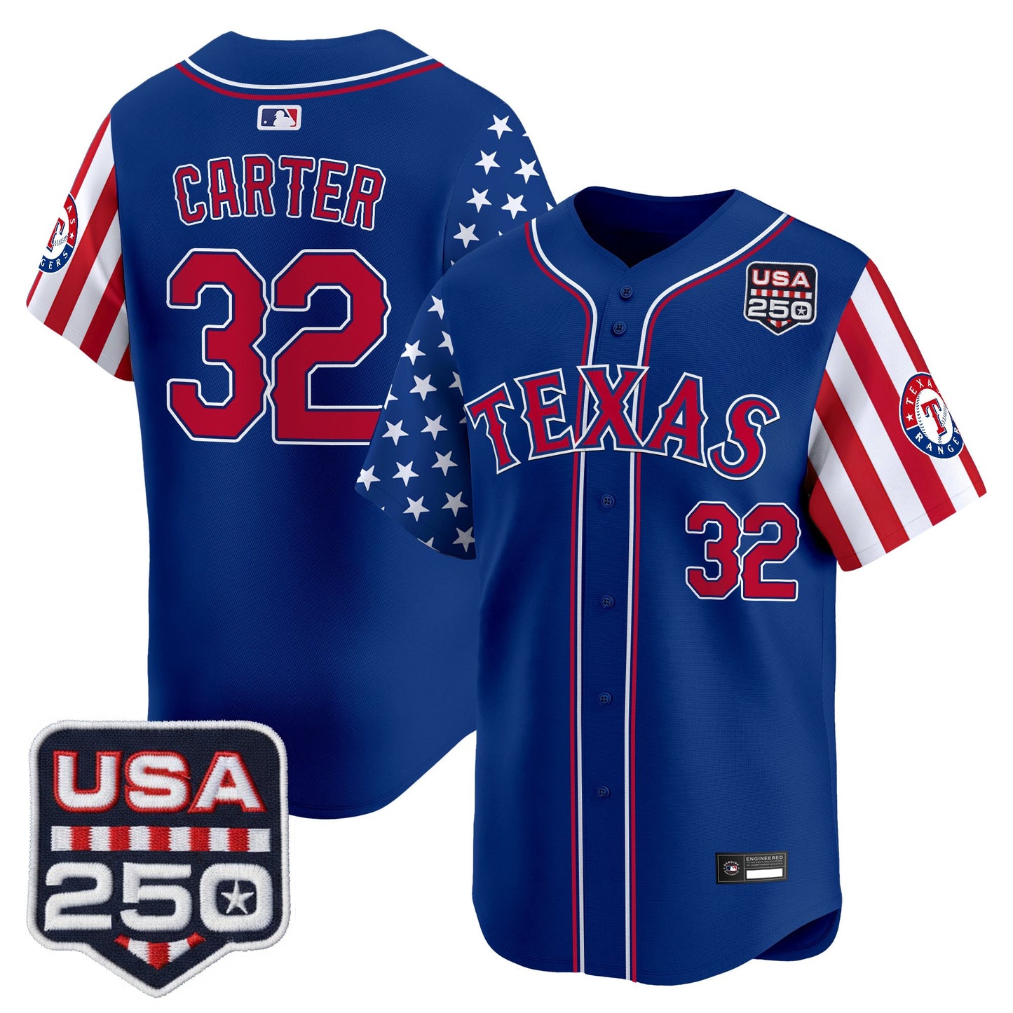 Texas Rangers "America 250 Edition" Vapor Premier Limited Jersey - All Stitched