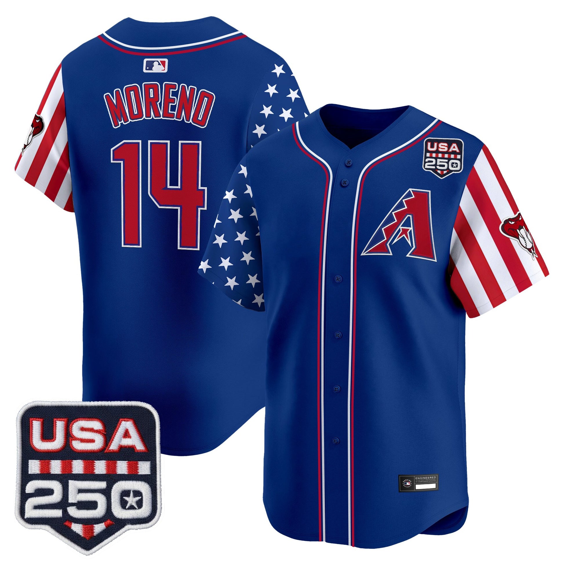 Arizona Diamondbacks "America 250 Edition" Vapor Premier Limited Jersey - All Stitched
