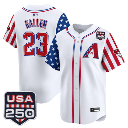 Arizona Diamondbacks "America 250 Edition" Vapor Premier Limited Jersey - All Stitched