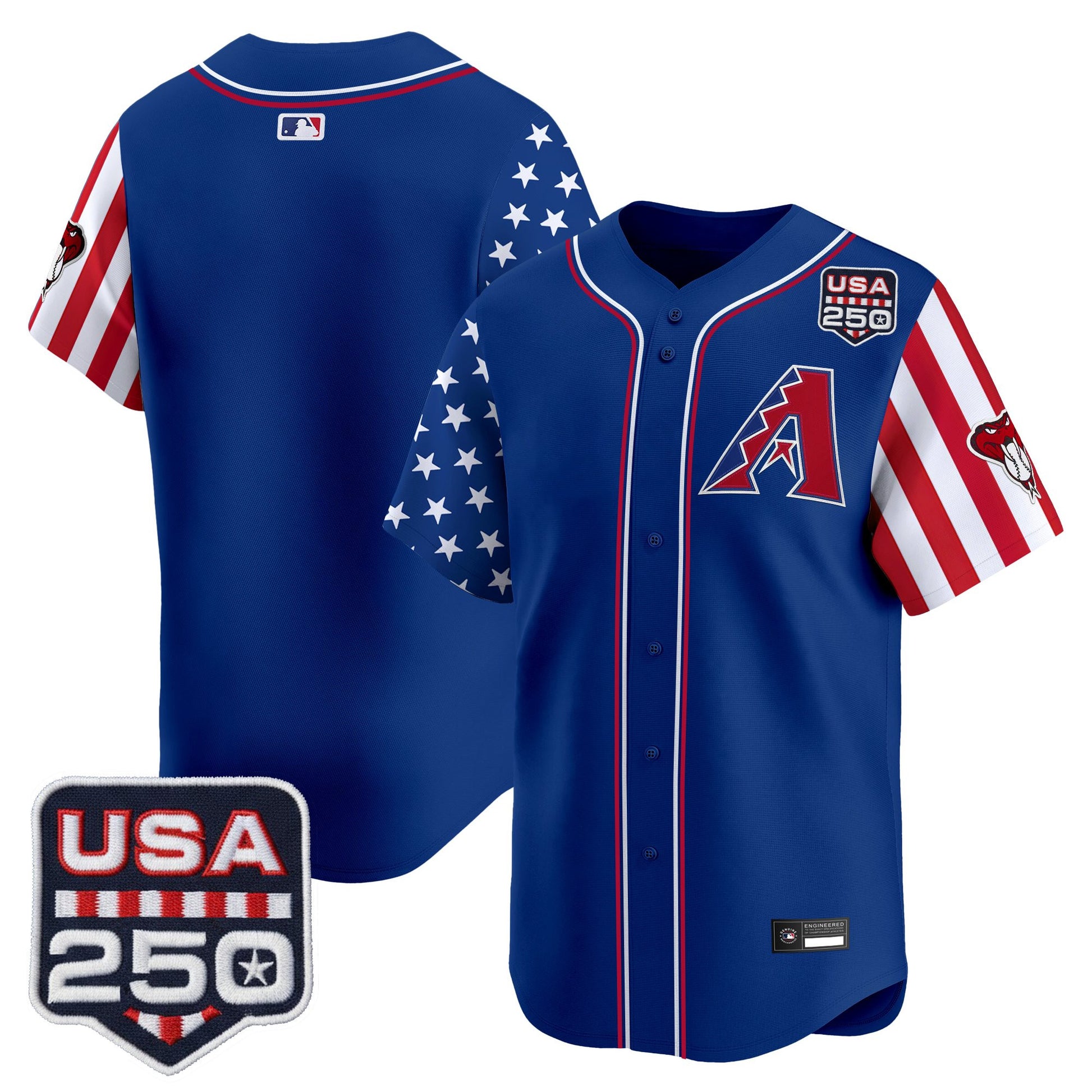 Arizona Diamondbacks "America 250 Edition" Vapor Premier Limited Jersey - All Stitched