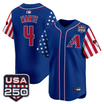 Arizona Diamondbacks "America 250 Edition" Vapor Premier Limited Jersey - All Stitched