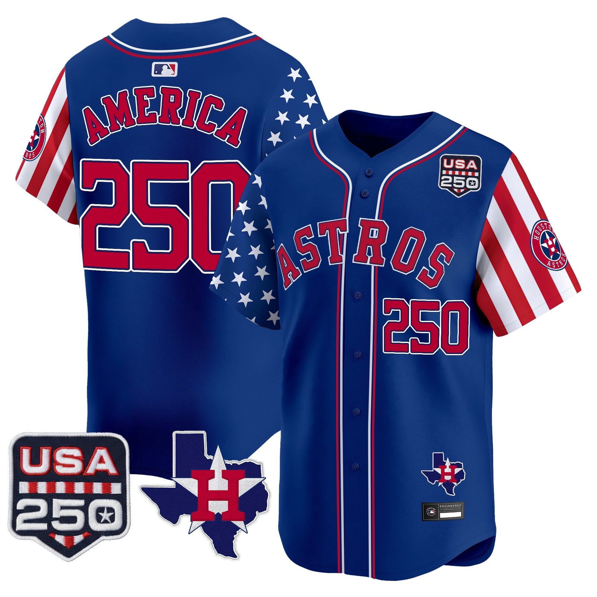 Houston Astros "America 250 Edition" Vapor Premier Limited Jersey - All Stitched