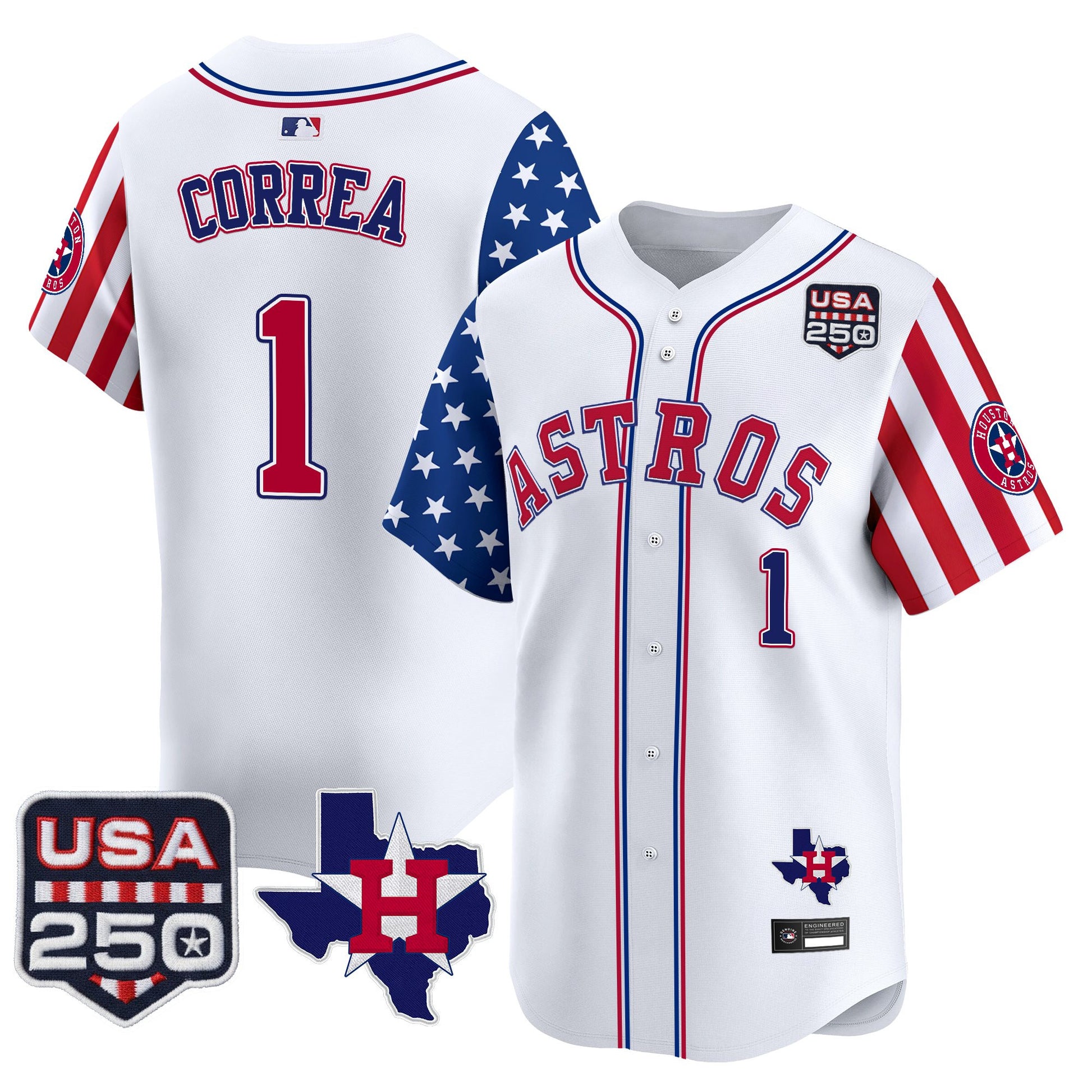 Houston Astros "America 250 Edition" Vapor Premier Limited Jersey - All Stitched