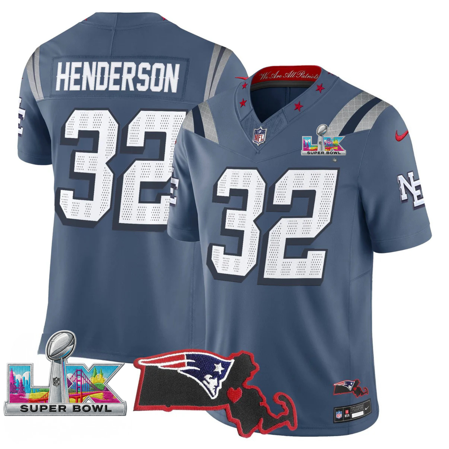 Women's NE SB LX Game Patch Vapor Limited Jersey - All Stitched