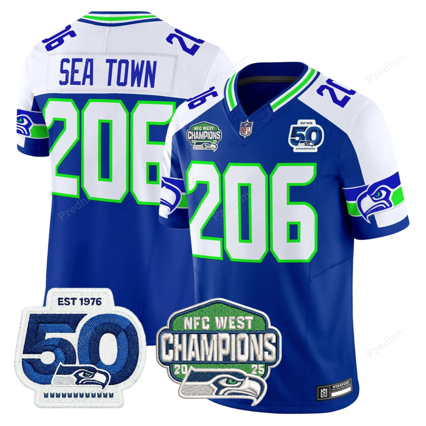 Seattle Seahawks NFC West Division Champions Vapor Limited Jersey V2 - All Stitched