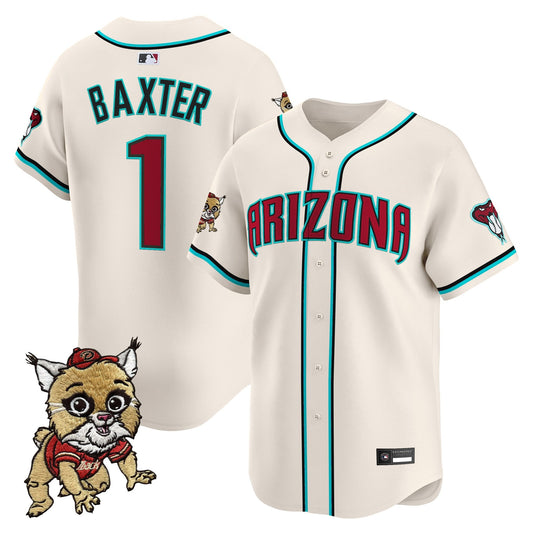 Diamondbacks Baxter The Bobcat Patch Vapor Premier Limited Jersey - All Stitched