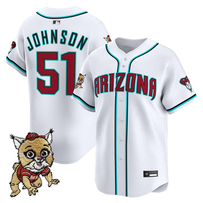 Diamondbacks Baxter The Bobcat Patch Vapor Premier Limited Jersey - All Stitched