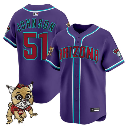 Diamondbacks Baxter The Bobcat Patch Vapor Premier Limited Jersey - All Stitched