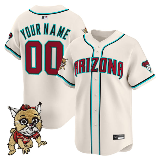 Diamondbacks Baxter The Bobcat Patch Vapor Premier Limited Custom Jersey - All Stitched