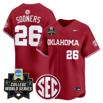 Oklahoma Sooners 2026 World Series Vapor Premier Limited Jersey - All Stitched