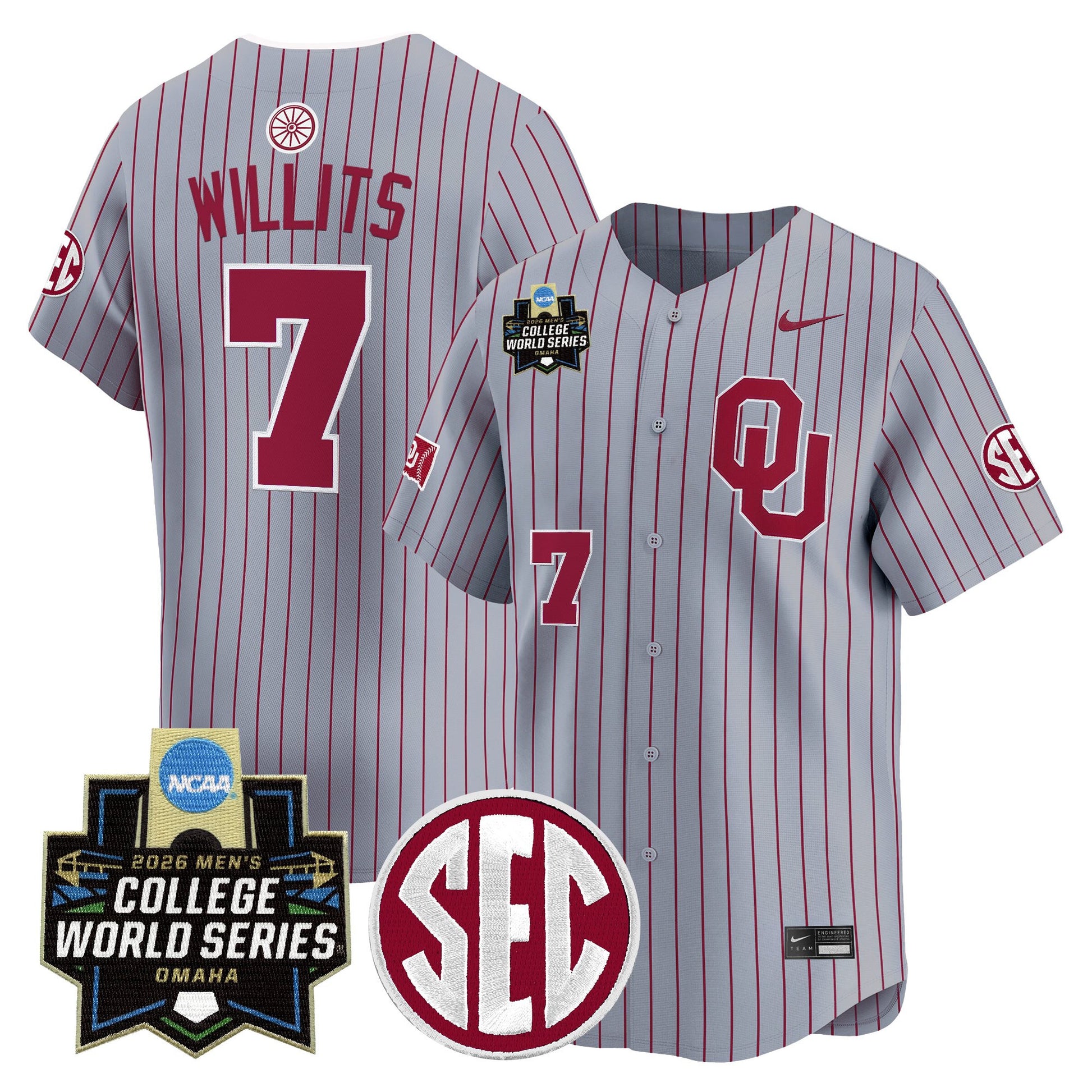 Oklahoma Sooners 2026 World Series Vapor Premier Limited Jersey - All Stitched