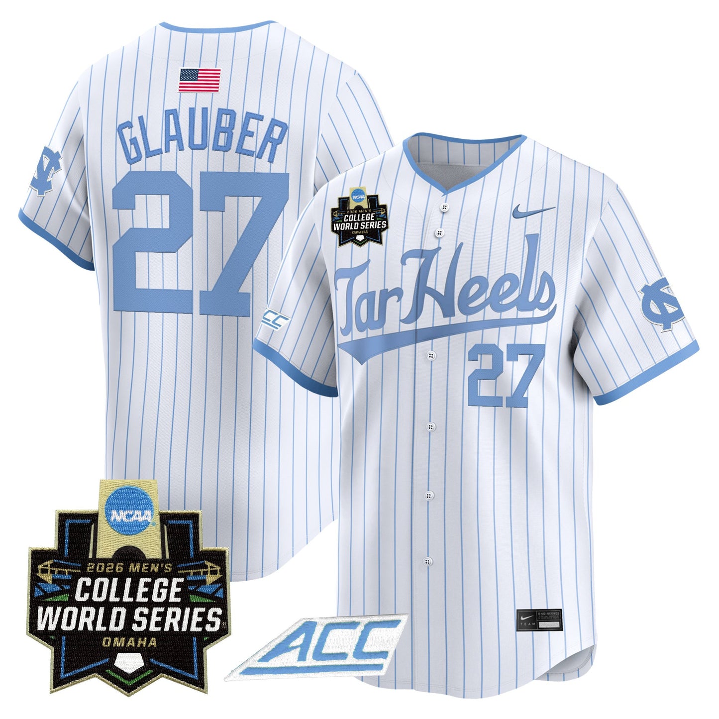 North Carolina Tar Heels 2026 World Series Vapor Premier Limited Jersey - All Stitched