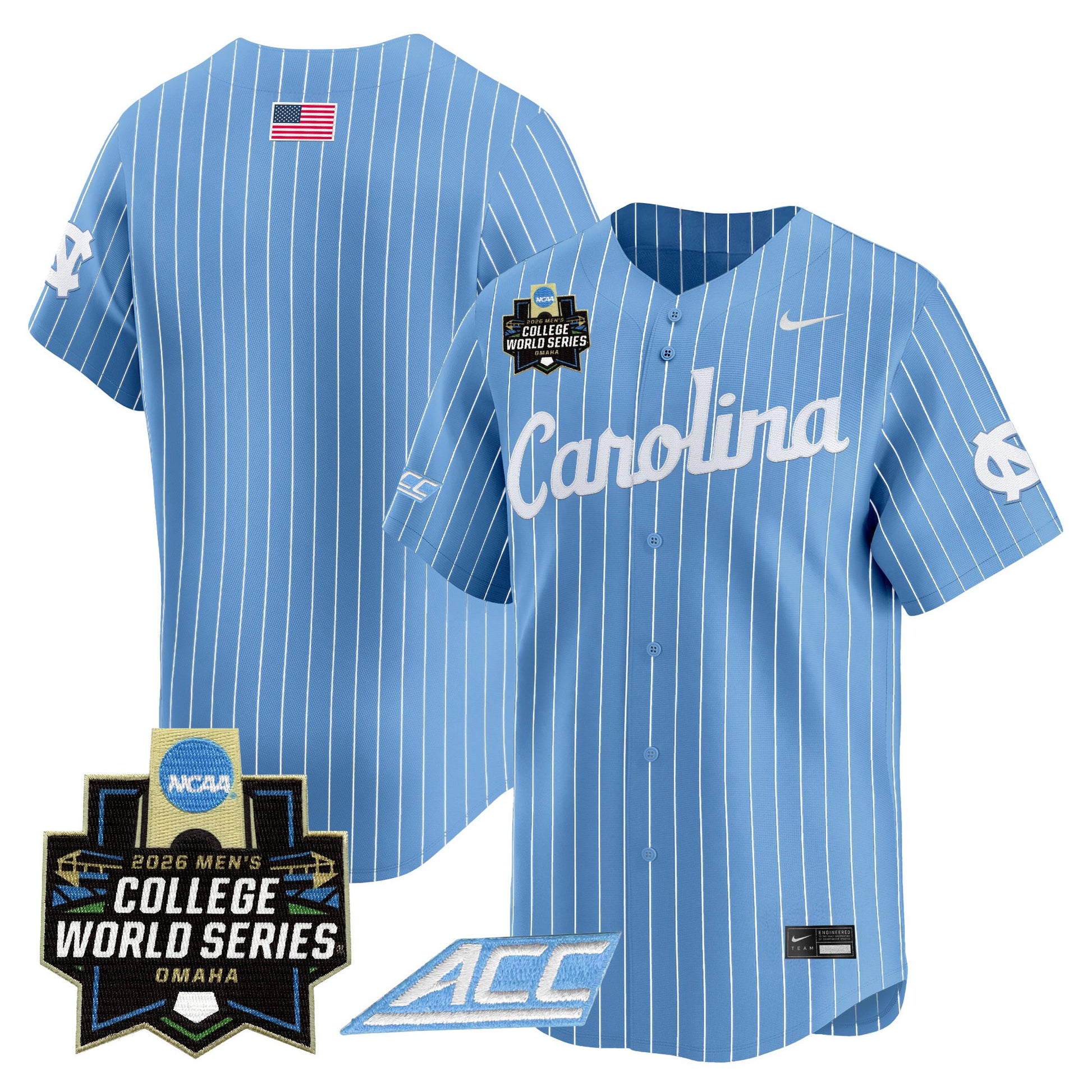 North Carolina Tar Heels 2026 World Series Vapor Premier Limited Jersey - All Stitched