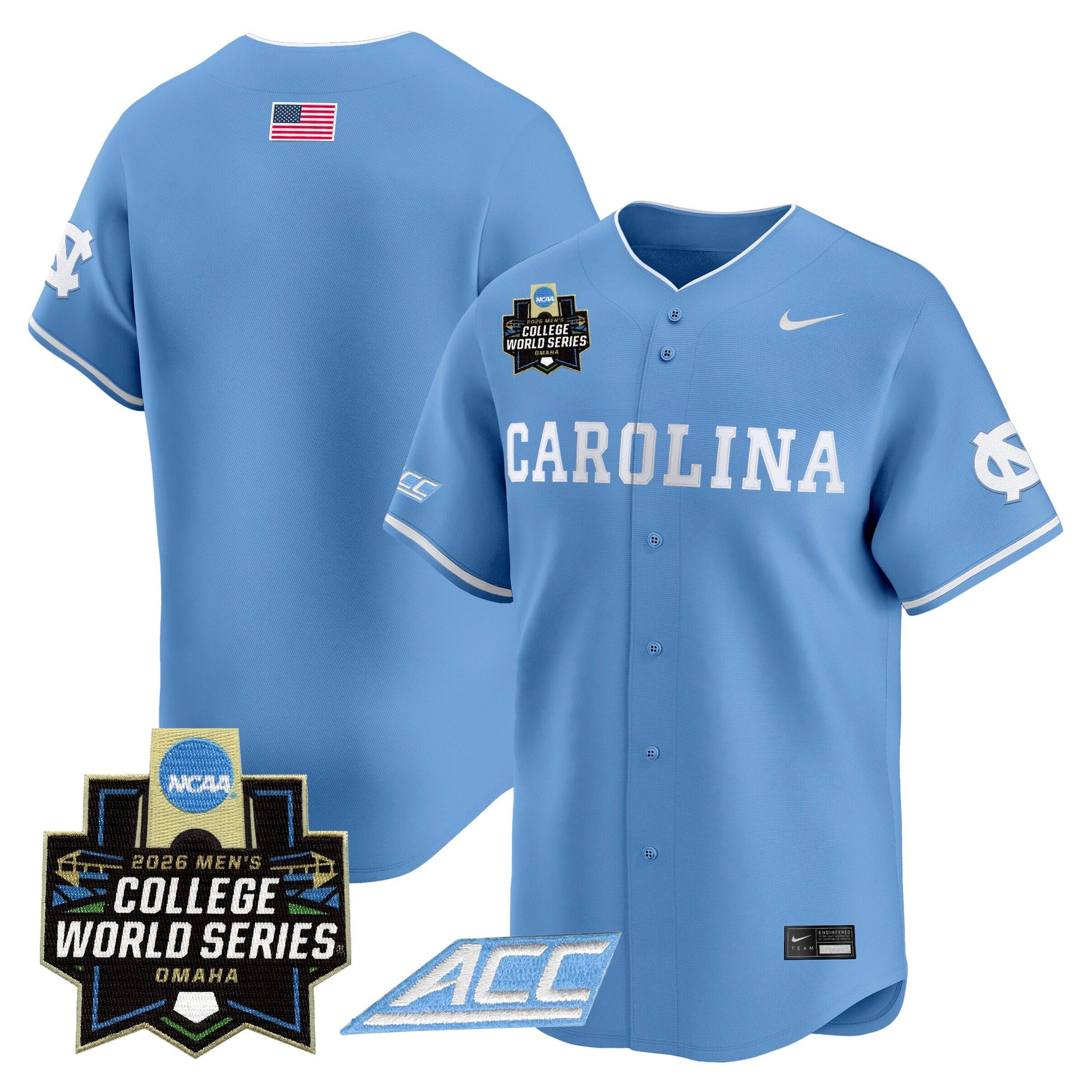 North Carolina Tar Heels 2026 World Series Vapor Premier Limited Jersey - All Stitched