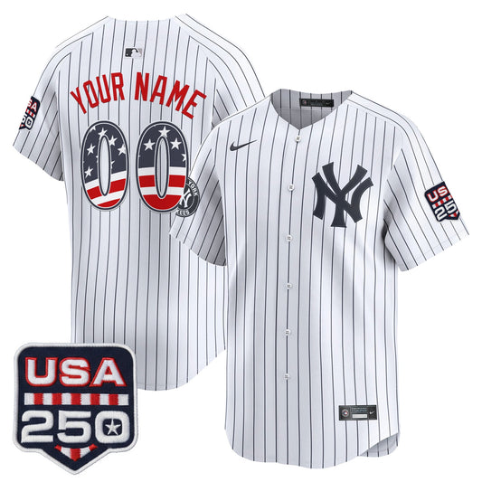 New York Yankees USA 250 Fourth of July Vapor Premier Limited Custom Jersey - All Stitched