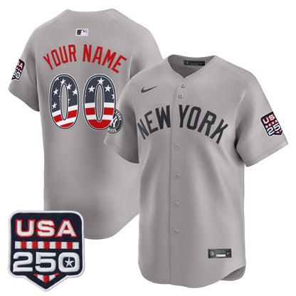 New York Yankees USA 250 Fourth of July Vapor Premier Limited Custom Jersey - All Stitched