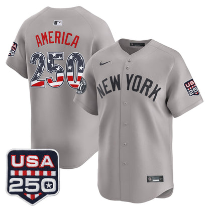 Men's New York Yankees USA 250 Fourth of July Vapor Premier Limited Jersey - All Stitched