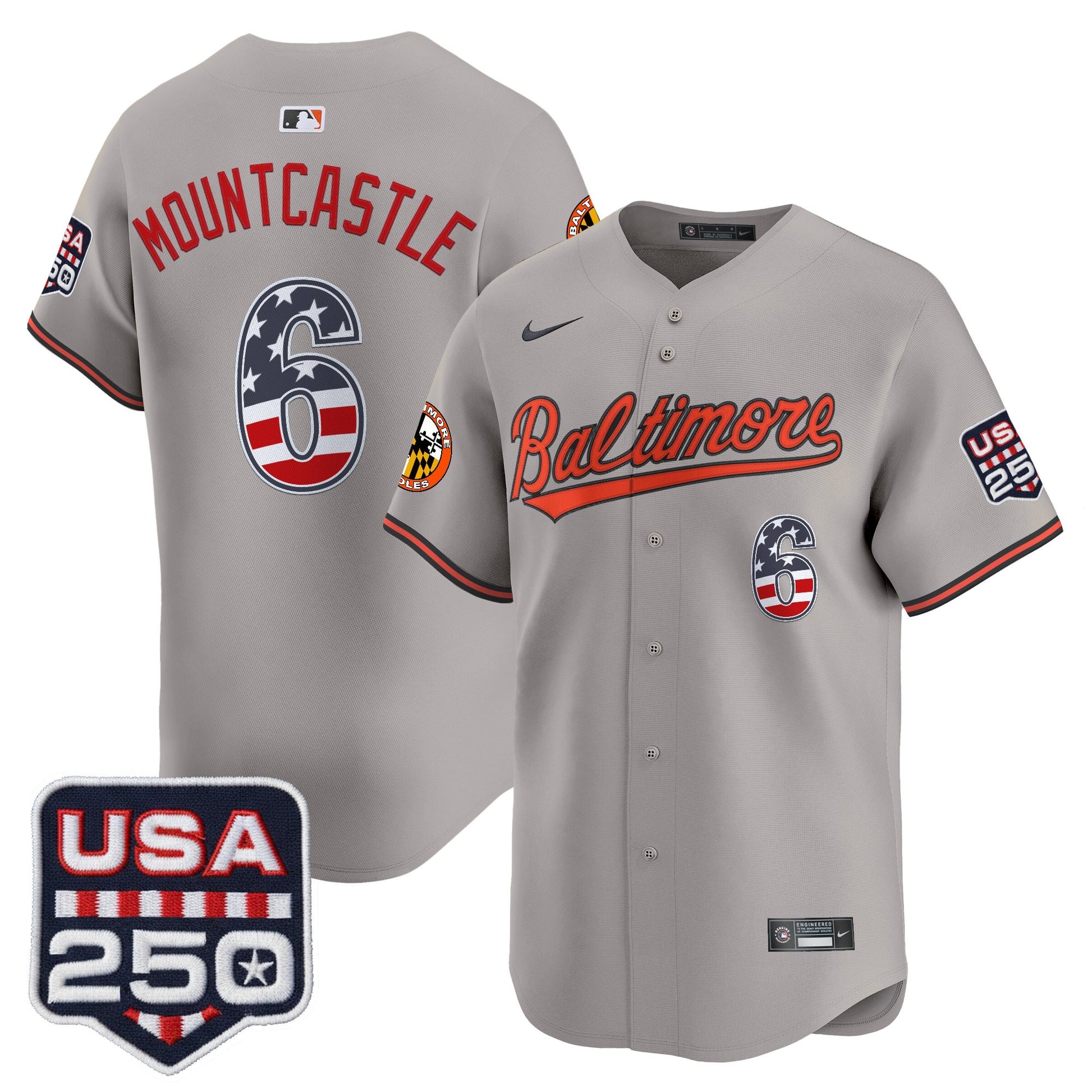Baltimore Orioles USA 250 Fourth of July Vapor Premier Limited Jersey - All Stitched