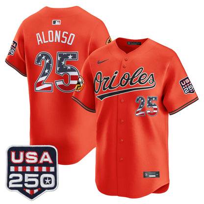 Baltimore Orioles USA 250 Fourth of July Vapor Premier Limited Jersey - All Stitched