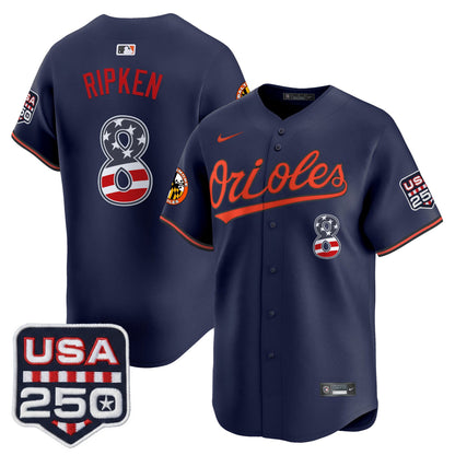 Baltimore Orioles USA 250 Fourth of July Vapor Premier Limited Jersey - All Stitched