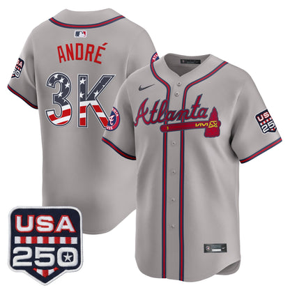 Atlanta Braves USA 250 Fourth of July Vapor Premier Limited Jersey - All Stitched