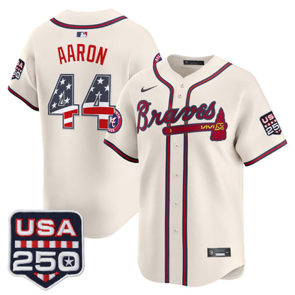 Atlanta Braves USA 250 Fourth of July Vapor Premier Limited Jersey - All Stitched