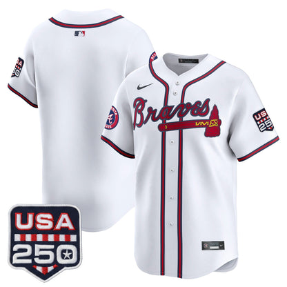 Atlanta Braves USA 250 Fourth of July Vapor Premier Limited Jersey - All Stitched