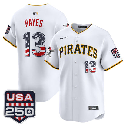 Pittsburgh Pirates USA 250 Fourth of July Vapor Premier Limited Jersey - All Stitched