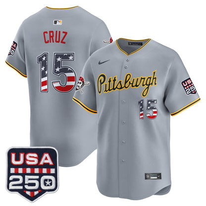 Pittsburgh Pirates USA 250 Fourth of July Vapor Premier Limited Jersey - All Stitched