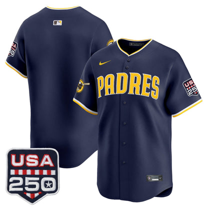 San Diego Padres USA 250 Fourth of July Vapor Premier Limited Jersey - All Stitched