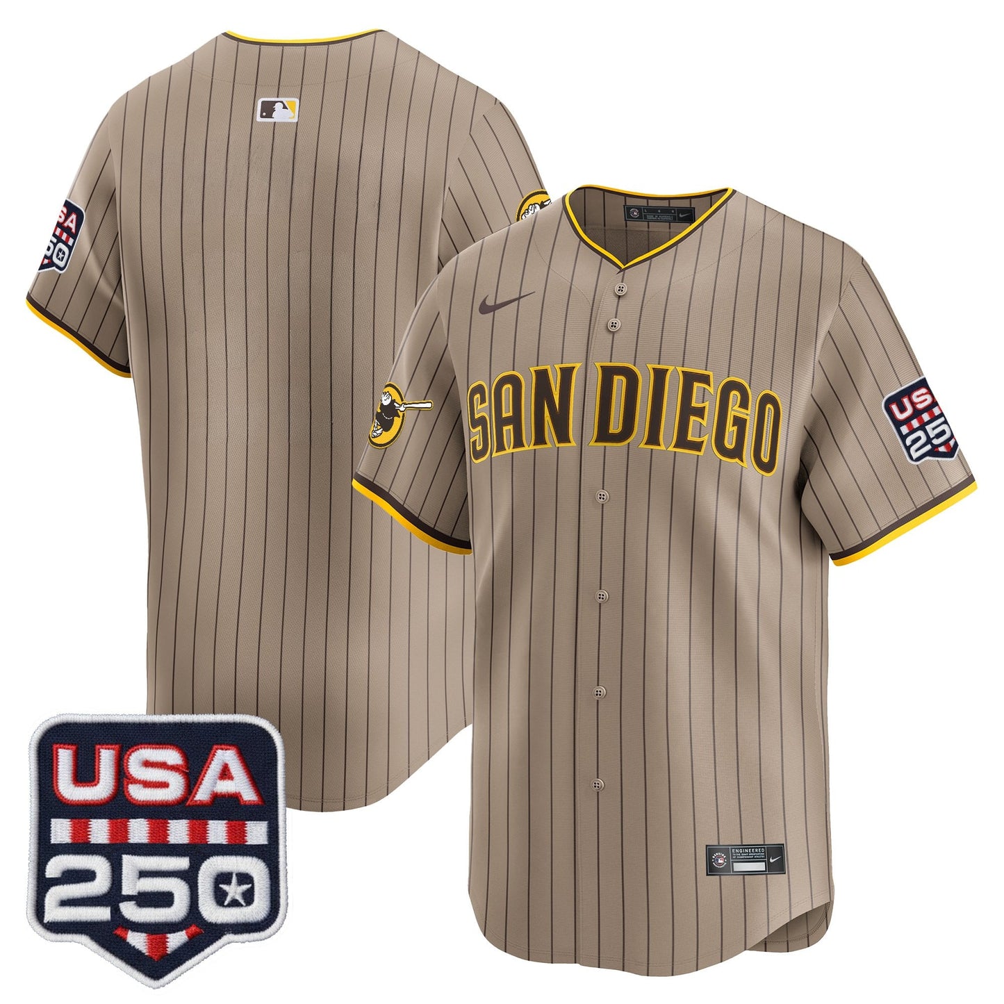San Diego Padres USA 250 Fourth of July Vapor Premier Limited Jersey - All Stitched