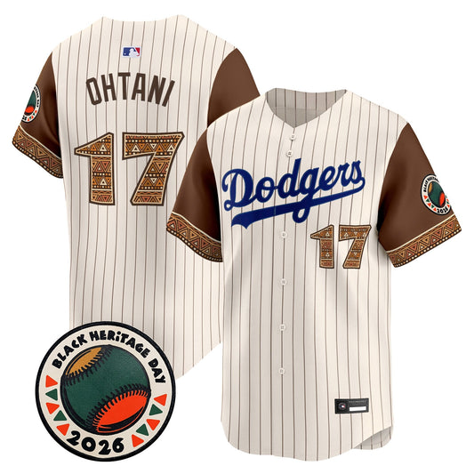 Los Angeles Dodgers 2026 Black Heritage Day Vapor Premier Limited Jersey - Stitched