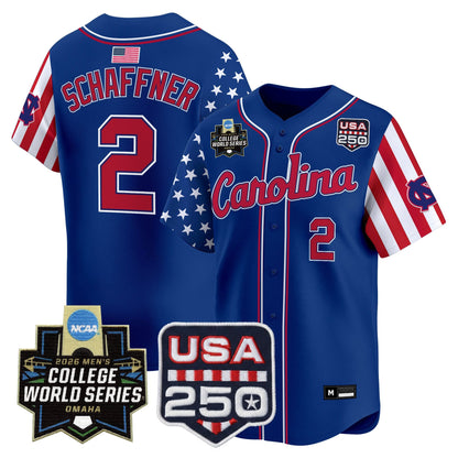 Men's North Carolina Tar Heels 2026 World Series "America 250 Edition" Vapor Premier Limited Jersey - All Stitched
