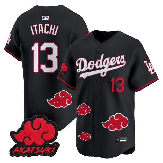 Los Angeles Dodgers x Naruto Akatsuki Edition Vapor Premier Limited Jersey - Stitched