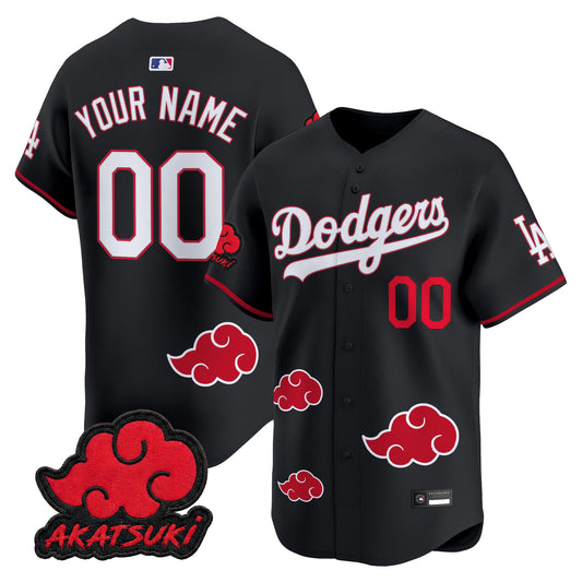 Los Angeles Dodgers x Naruto Akatsuki Edition Vapor Premier Limited Custom Jersey - Stitched