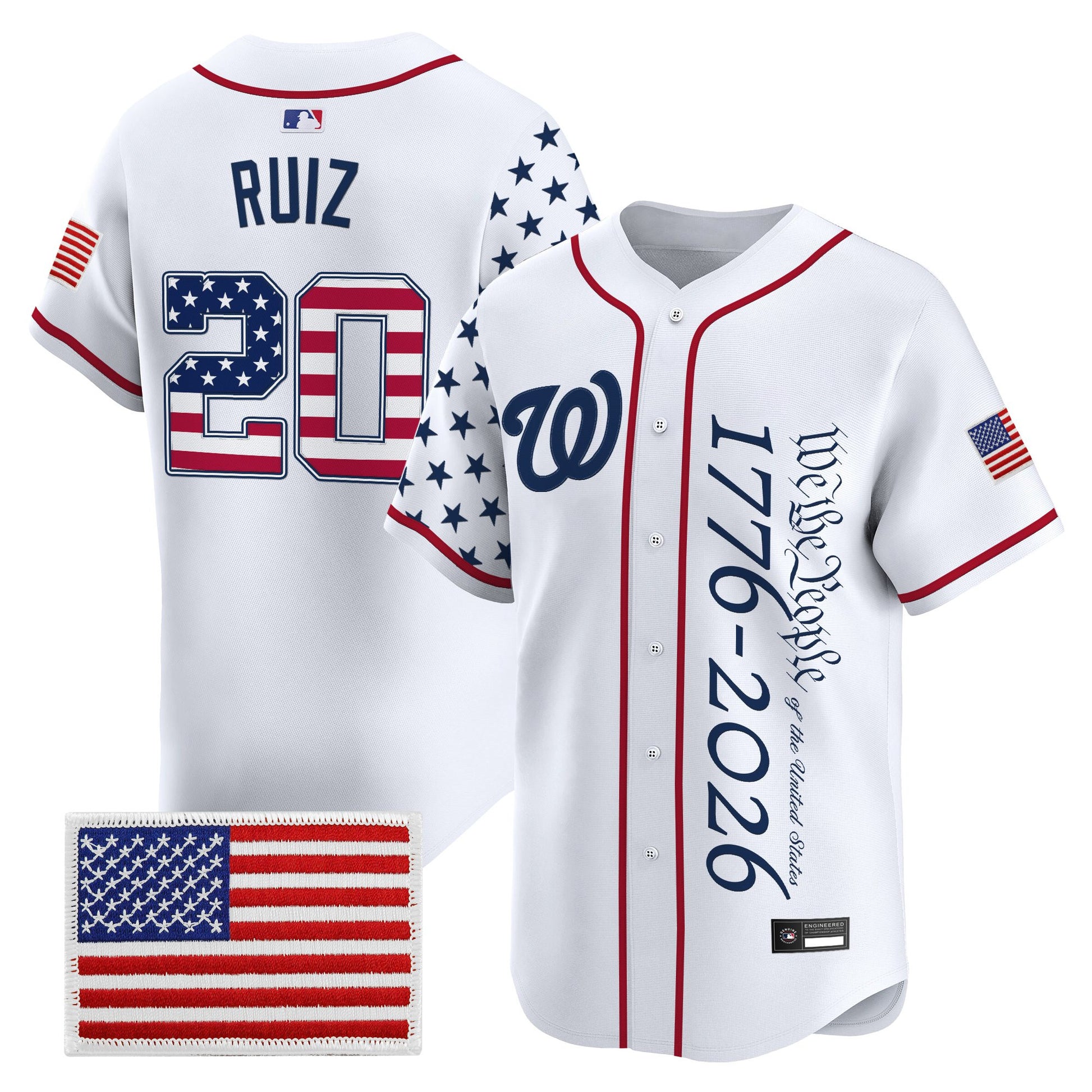 Men's Washington Nationals "America 250 Edition" Vapor Premier Limited Jersey V2 - All Stitched