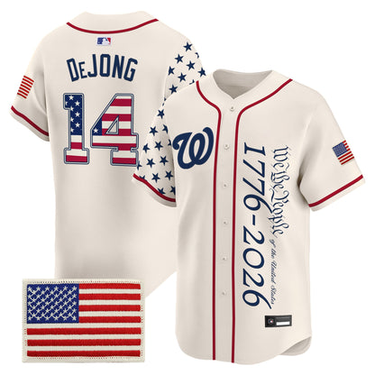 Men's Washington Nationals "America 250 Edition" Vapor Premier Limited Jersey V2 - All Stitched