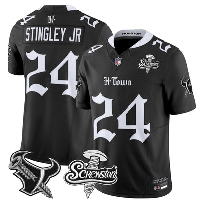 Houston Texans DJ Screw Vapor Limited Jersey - Gothic Edition - All Stitched